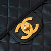 Chanel Vintage Black Single Flap Jumbo Bag