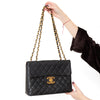 Chanel Vintage Black Single Flap Jumbo Bag