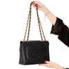 Chanel Vintage Black Single Flap Jumbo Bag