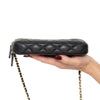 Chanel Black Caviar Leather Double Zip Crossbody Bag