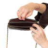 Chanel Black Caviar Leather Double Zip Crossbody Bag
