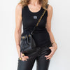 Chanel Vintage CC Black Mini Bucket Bag