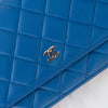 Chanel Blue Lambskin Leather Wallet On Chain Bag
