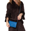 Chanel Blue Lambskin Leather Wallet On Chain Bag