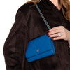 Chanel Blue Lambskin Leather Wallet On Chain Bag