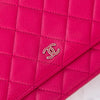 Chanel Pink Caviar Leather Wallet On Chain Bag
