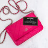 Chanel Pink Caviar Leather Wallet On Chain Bag