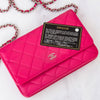 Chanel Pink Caviar Leather Wallet On Chain Bag