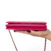 Chanel Pink Caviar Leather Wallet On Chain Bag