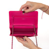 Chanel Pink Caviar Leather Wallet On Chain Bag