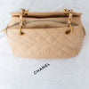 Chanel Beige Caviar Leather Petite Timeless Shopper Tote Bag