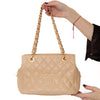 Chanel Beige Caviar Leather Petite Timeless Shopper Tote Bag