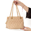 Chanel Beige Caviar Leather Petite Timeless Shopper Tote Bag