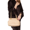Chanel Beige Caviar Leather Petite Timeless Shopper Tote Bag
