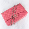 Chanel Pink Leather Jumbo Classic Double Flap Bag