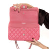 Chanel Pink Leather Jumbo Classic Double Flap Bag