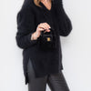 Chanel 24A Kelly Mini Nano Black Velvet Bag