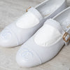 Chanel Off White Ballet Flats
