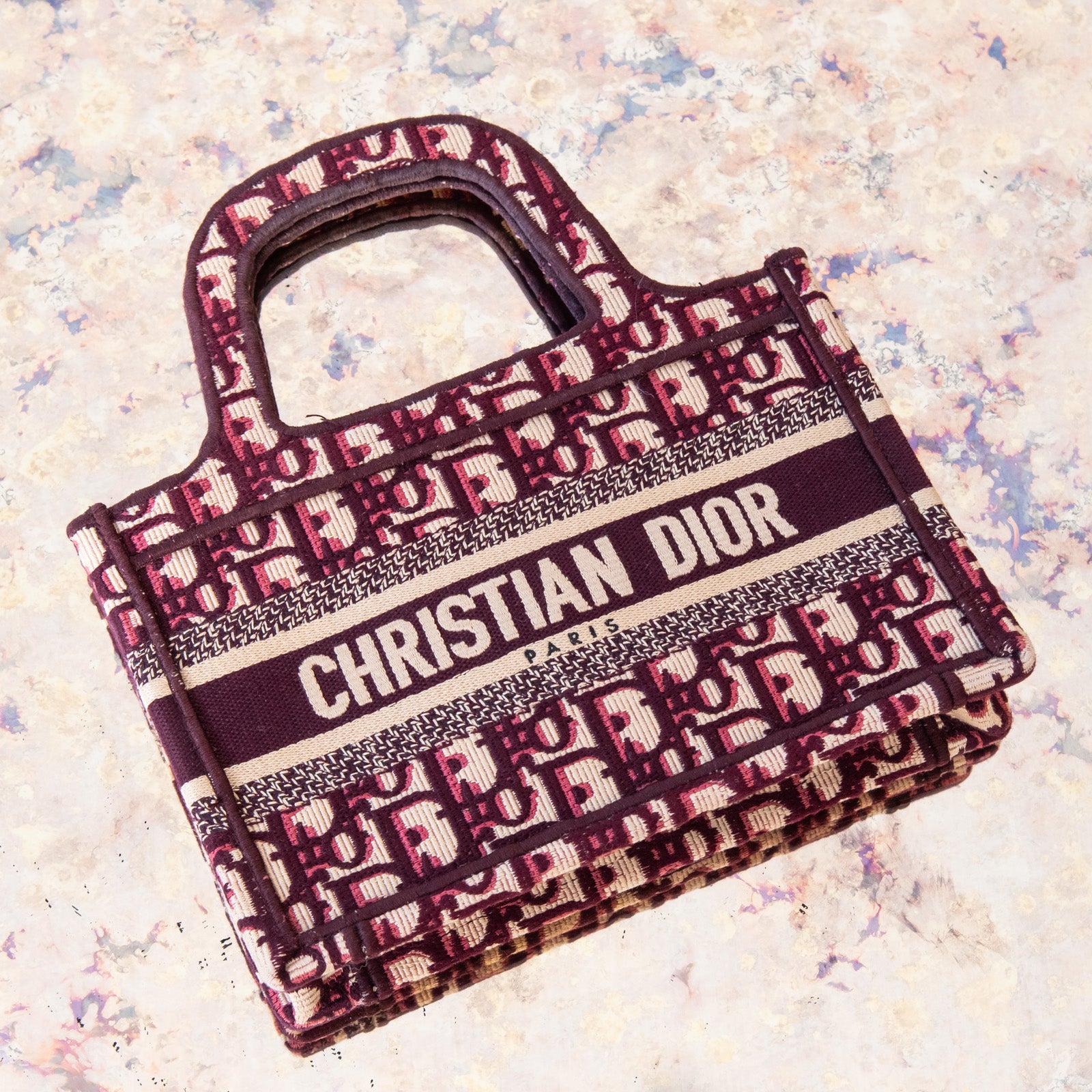 Christian dior tote bag burgundy hot sale