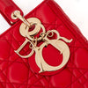Christian Dior Lady Dior Red Leather Small Bag