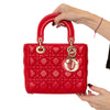 Christian Dior Lady Dior Red Leather Small Bag