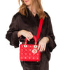 Christian Dior Lady Dior Red Leather Small Bag