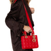 Christian Dior Lady Dior Red Leather Small Bag