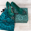 Dolce And Gabbana Green Lace Rainbow Pumps Size 37 - EVEYSPRELOVED