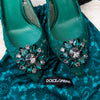 Dolce And Gabbana Green Lace Rainbow Pumps Size 37 - EVEYSPRELOVED