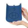 Hermes Mini Evelyne 16 Amazone Bleu Clemence Leather Bag