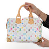 Louis Vuitton X Takashi Murakami Multicolore White Speedy 30 Bag