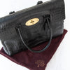 Mulberry Black Bayswater Heritage Mock Croc Leather Bag
