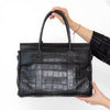 Mulberry Black Bayswater Heritage Mock Croc Leather Bag