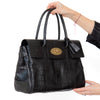 Mulberry Black Bayswater Heritage Mock Croc Leather Bag