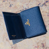 Prada Blue Leather Bifold Wallet Prada