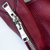 Prada Burgundy Cervo Zip Around Hobo Bag