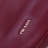 Prada Burgundy Cervo Zip Around Hobo Bag