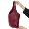 Prada Burgundy Cervo Zip Around Hobo Bag