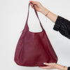 Prada Burgundy Cervo Zip Around Hobo Bag