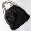 Stella McCartney Black Falabella Triple Chain Shoulder Bag