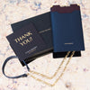 Strathberry Burgundy And Navy Leather Phone Holder On Chain - EVEYSPRELOVED