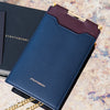 Strathberry Burgundy And Navy Leather Phone Holder On Chain - EVEYSPRELOVED