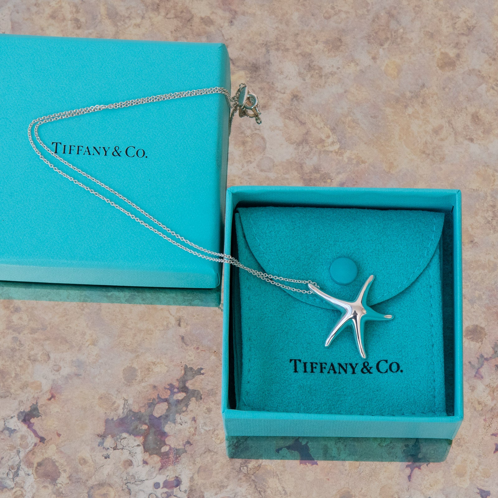 Tiffany starfish necklace hot sale with diamond