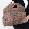 Tissa Fontaneda Grey Mock Croc Bag Tiffany And Co