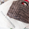 Tissa Fontaneda Grey Mock Croc Bag Tiffany And Co