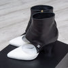 Chanel Black And White Leather Shoes Size 40 - EVEYSPRELOVED