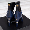Chanel Black And Blue Leather Ankle Boots Size 40 - EVEYSPRELOVED