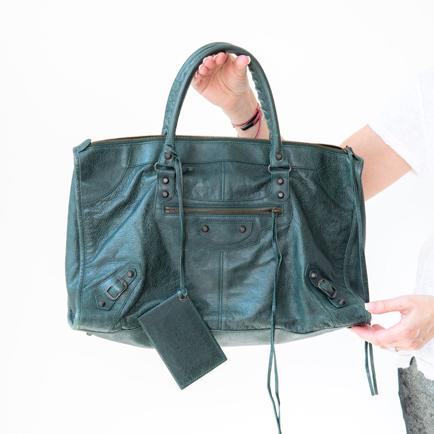 Balenciaga Green City Work Bag