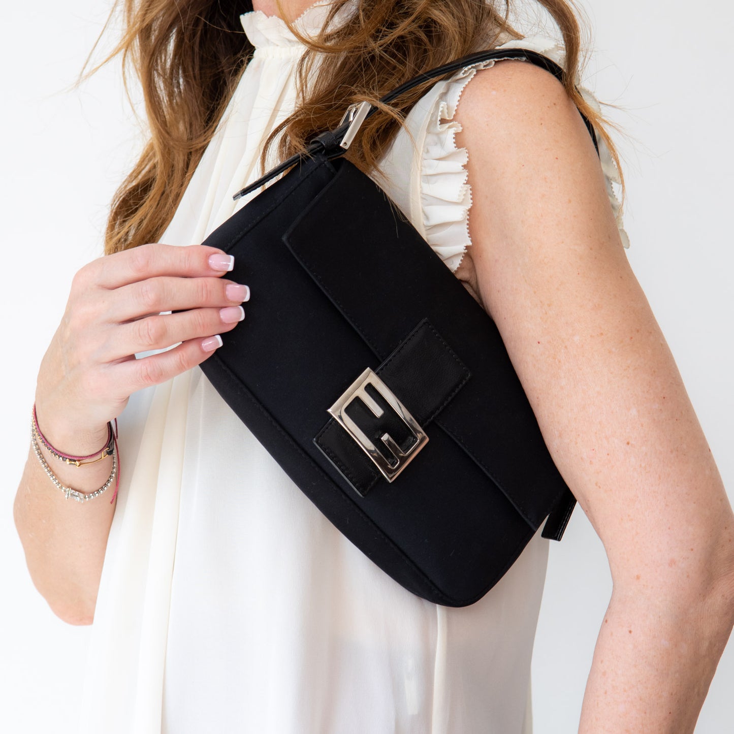 Fendi Soft Shoulder Black Bag