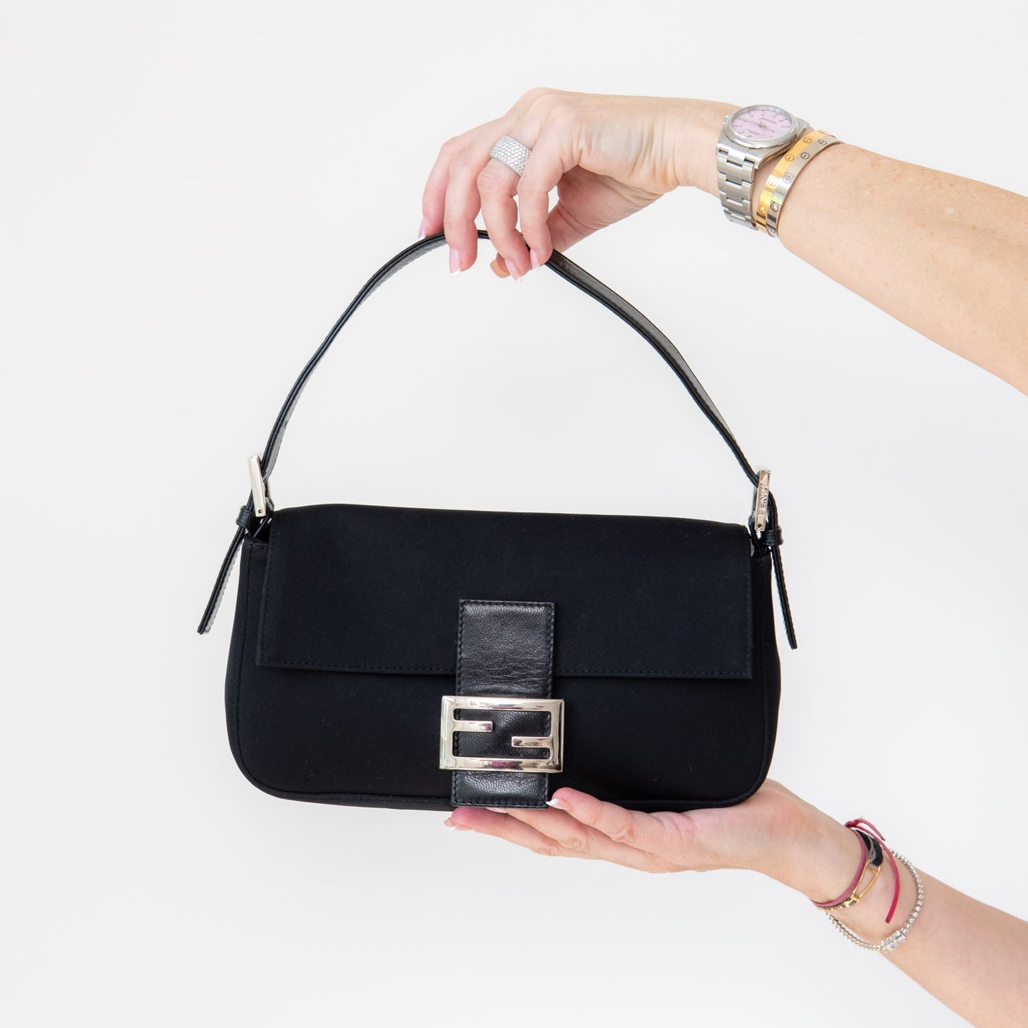 Fendi Soft Shoulder Black Bag